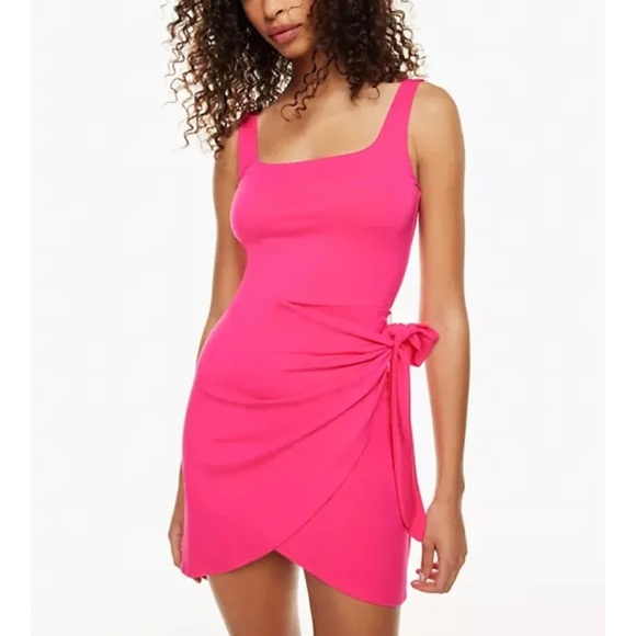 Aritzia Dresses Aritzia Wilfred Saturn Mini Dress Hot Pink Poshmark